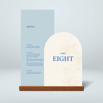 Table Number + Table Menu Stack - Nothing Else
