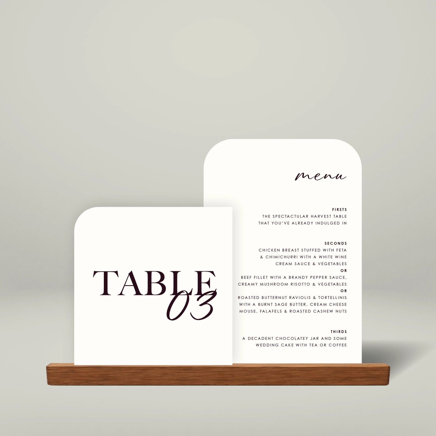 Table Number + Table Menu Stack - Forever