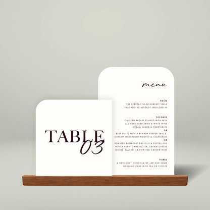 Table Number + Table Menu Stack - Forever