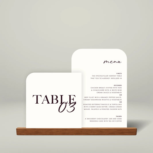 Table Number + Table Menu Stack - Forever