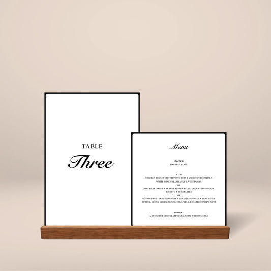 Table Number + Table Menu Stack - Solae