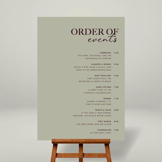 Wedding Day Timeline - Forever