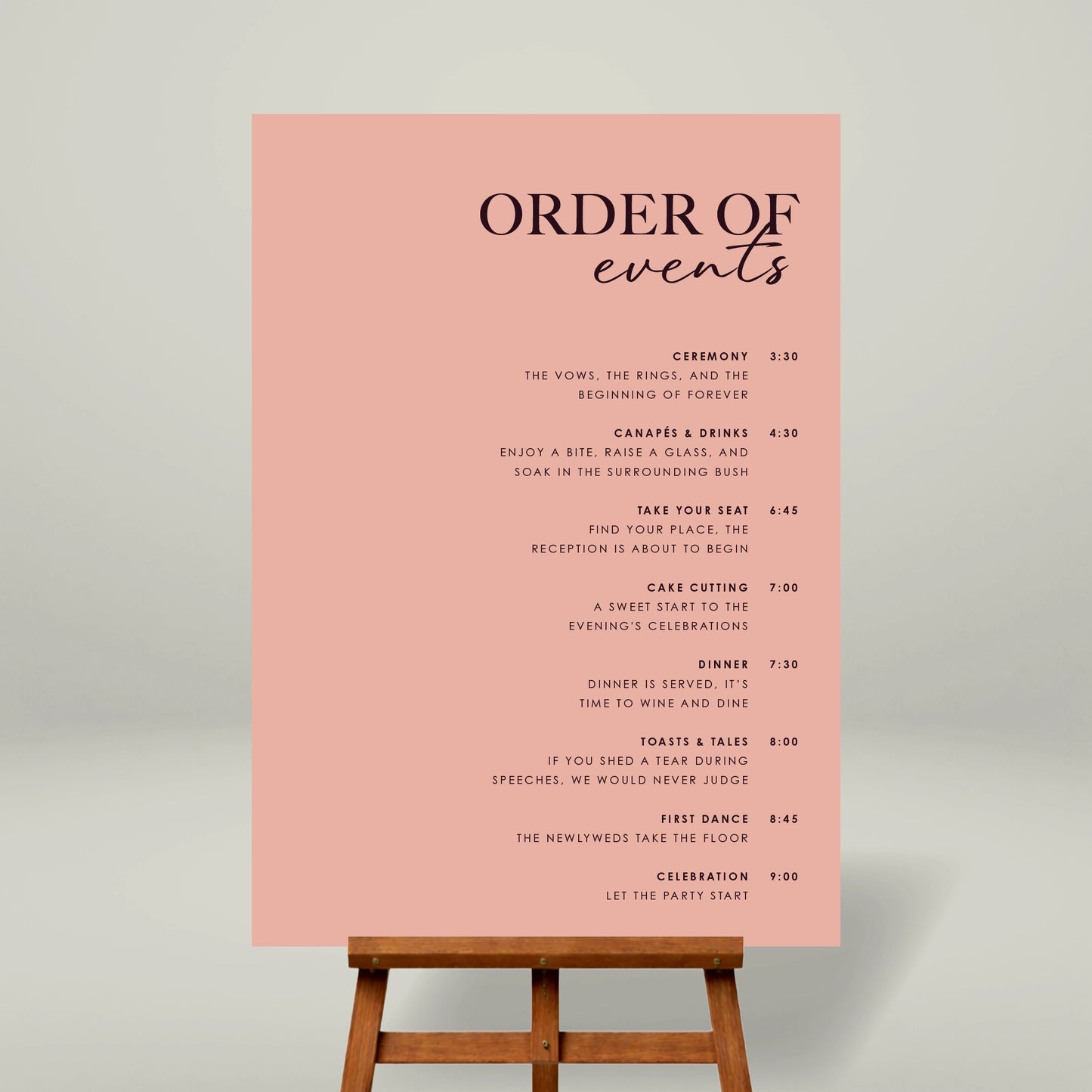 Wedding Day Timeline - Forever