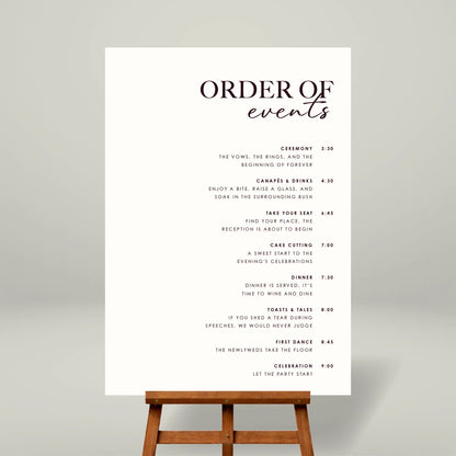 Wedding Day Timeline - Forever