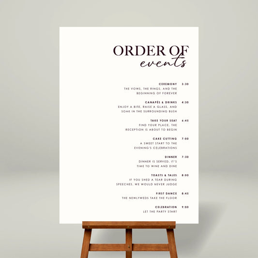 Wedding Day Timeline - Forever
