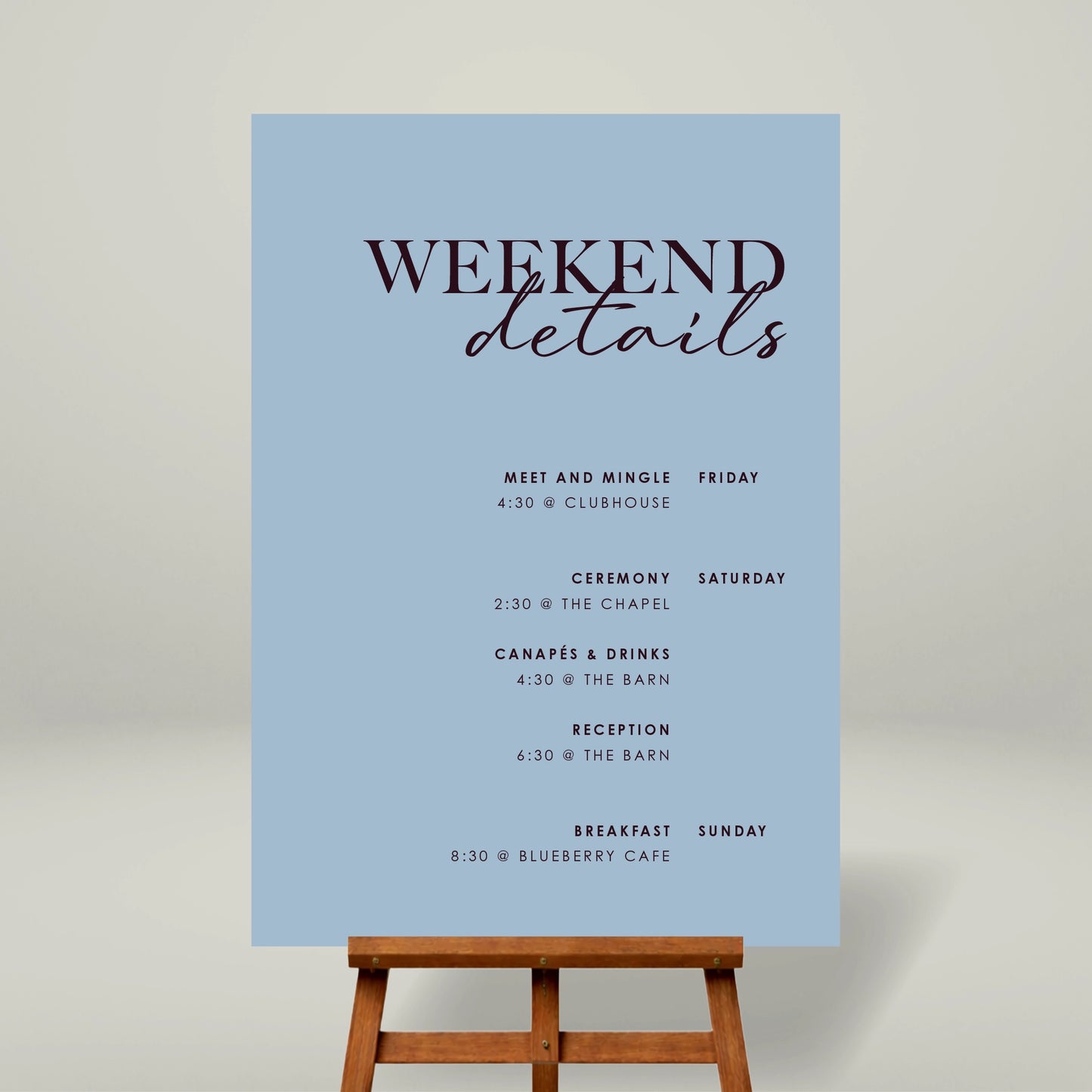 Weekend Timeline - Forever