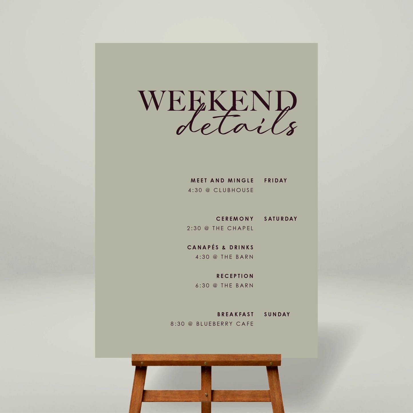 Weekend Timeline - Forever