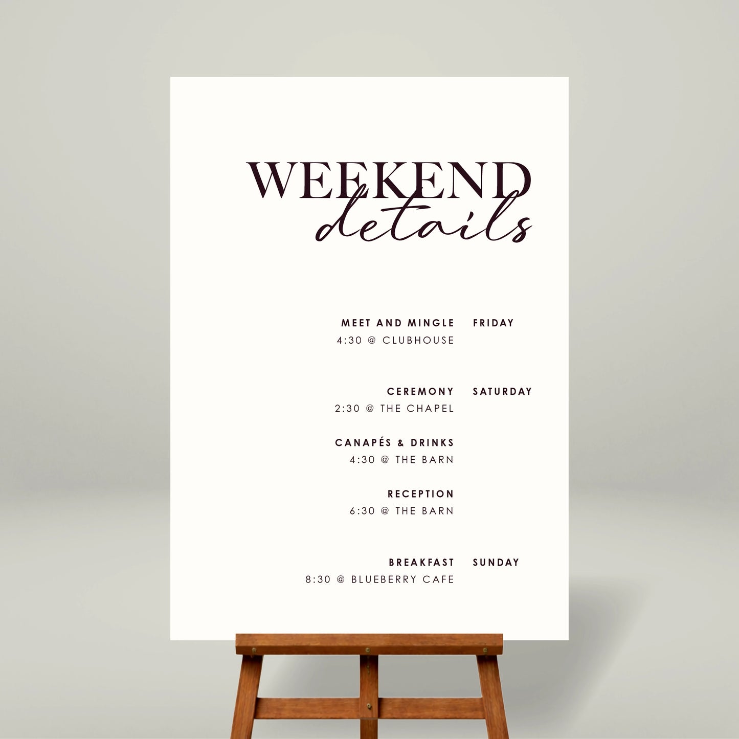 Weekend Timeline - Forever